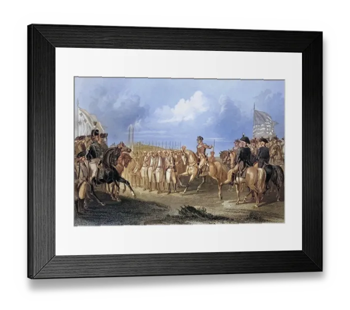 Framed Print : Surrender of Lord Cornwallis in York Town Virginia USA