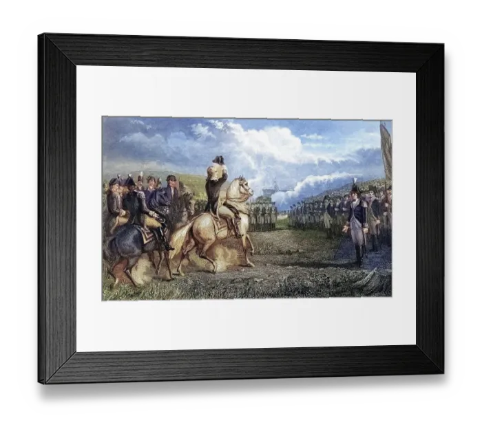 Framed Print : Washington takes command of the army in Cambridge Massachusetts USA 1775 Framed Print : Washington takes command of the army in Cambridge Massachusetts USA 1775