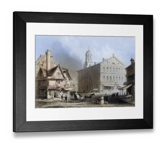 Framed Print : Faneuil Hall Boston Massachusetts USA