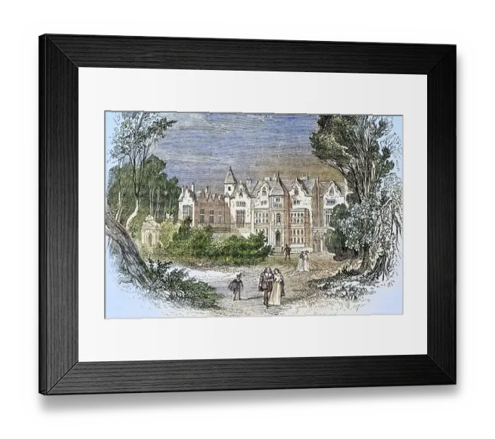 Framed Print : Holland House Kensington England residence of Joseph Addison From Old England's Worthies published by Lord Brougham Framed Print : Holland House Kensington England residence of Joseph Addison From Old England's Worthies published by Lord Brougham