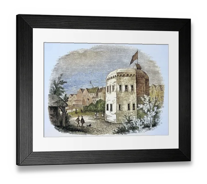 Framed Print : The Paris Garden Theatre Southwark London England From Old England's Worthies by Lord Brougham