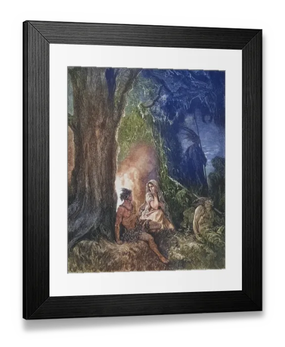 Framed Print : Illustration by Gustave Dore (1832-1883) for illustration of Atala by Chateaubriand