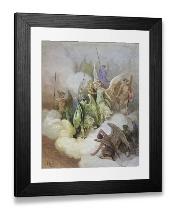 Framed Print : Illustration by Gustave Dore (1832-1883) for Paradise Lost