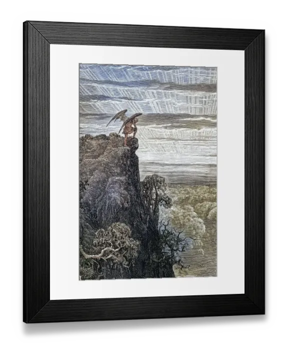 Framed Print : Illustration by Gustave Dore (1832-1883) for Paradise Lost