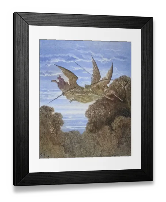Framed Print : Illustration by Gustave Dore (1832-1883) for Paradise Lost Framed Print : Illustration by Gustave Dore (1832-1883) for Paradise Lost