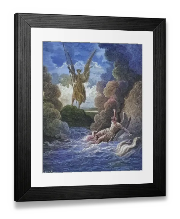 Framed Print : Illustration by Gustave Dore (1832-1883) for Paradise Lost