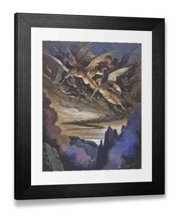 Framed Print : Illustration by Gustave Dore (1832-1883) for Paradise Lost Framed Print : Illustration by Gustave Dore (1832-1883) for Paradise Lost
