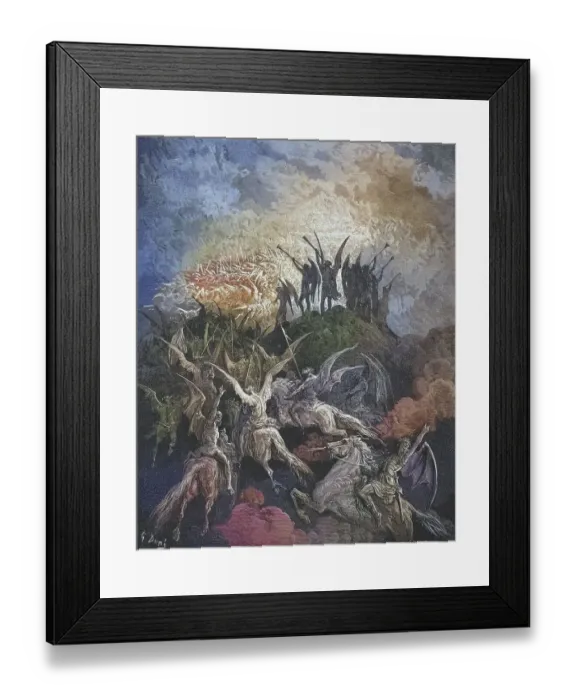 Framed Print : Illustration by Gustave Dore (1832-1883) for Paradise Lost