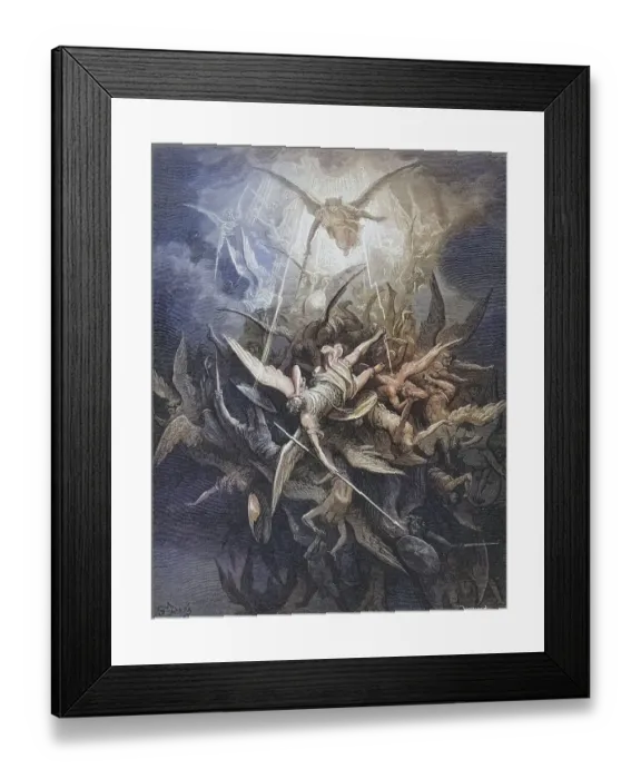 Framed Print : Illustration by Gustave Dore (1832-1883) for Paradise Lost Framed Print : Illustration by Gustave Dore (1832-1883) for Paradise Lost