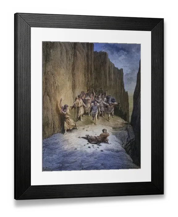 Framed Print : Illustration by Gustave Dore (1832-1883) for Purgatory by Dante Alighieri Canto