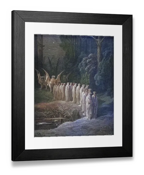 Framed Print : Illustration for Purgatorio by Dante Alighieri Canto
