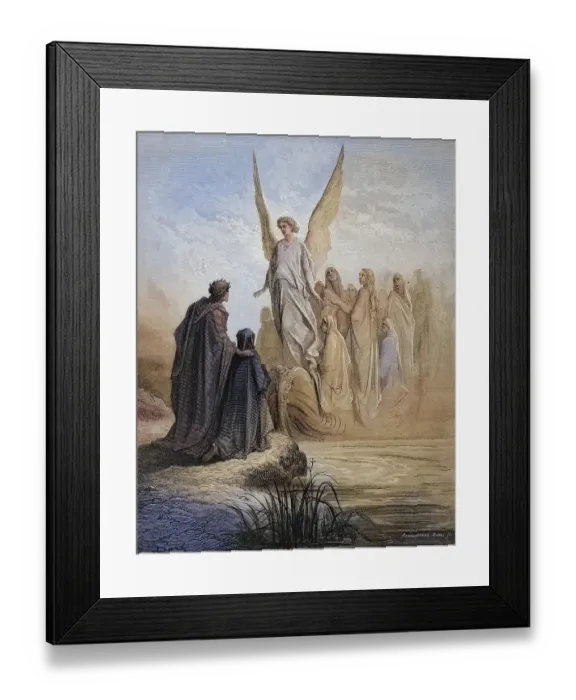 Framed Print : Illustration for Purgatorio by Dante Alighieri Canto