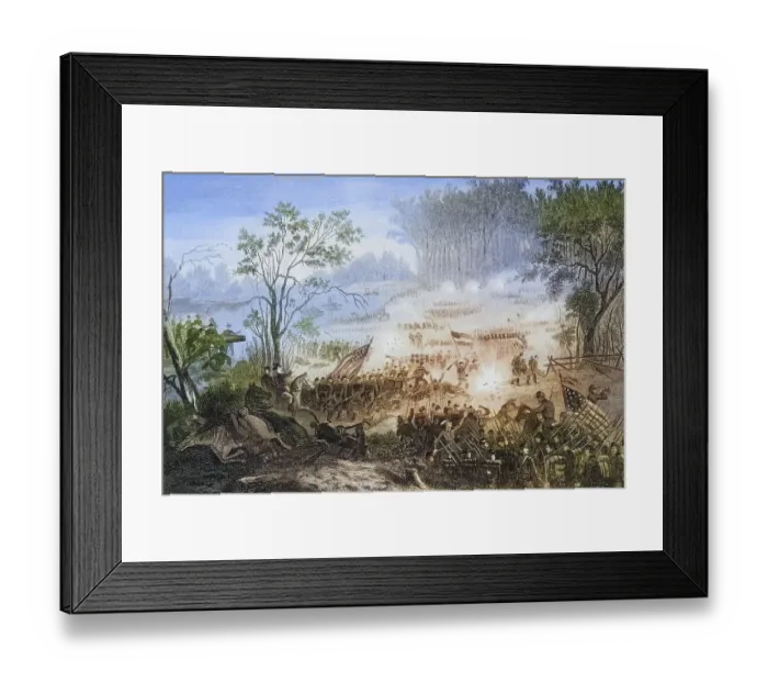 Framed Print : The Battle of Pittsburg Landing Framed Print : The Battle of Pittsburg Landing