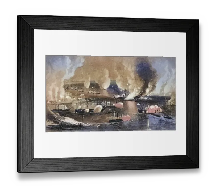 Framed Print : Capture of Forts Jackson and St