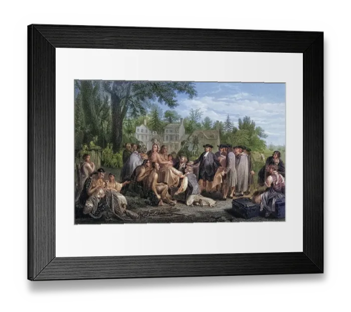 Framed Print : William Penn's Treaty with the Indians 1682 Framed Print : William Penn's Treaty with the Indians 1682