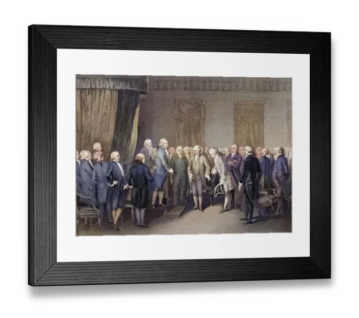 Framed Print : M. Gerard, the French minister presented to the Continental Congress in 1778