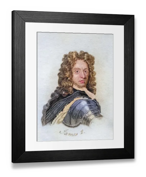 Framed Print : James II alias Duke of York 1633-1701 King of Great Britain