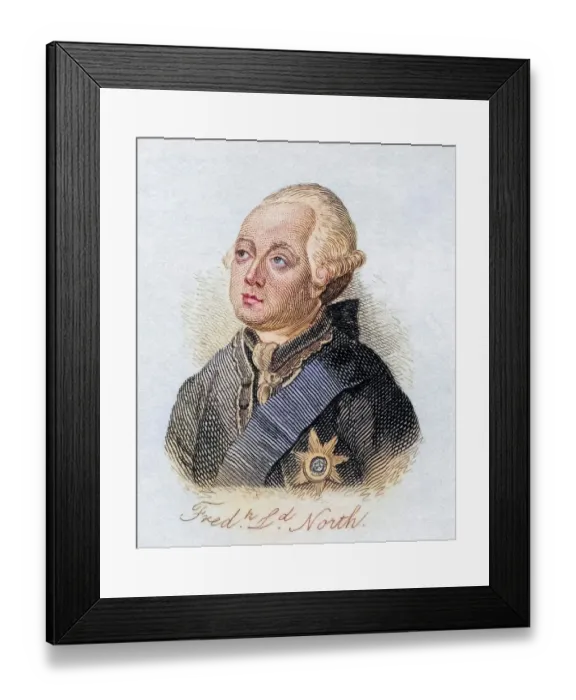 Framed Print : Frederick North 2nd Earl of Guilford Lord North 1732