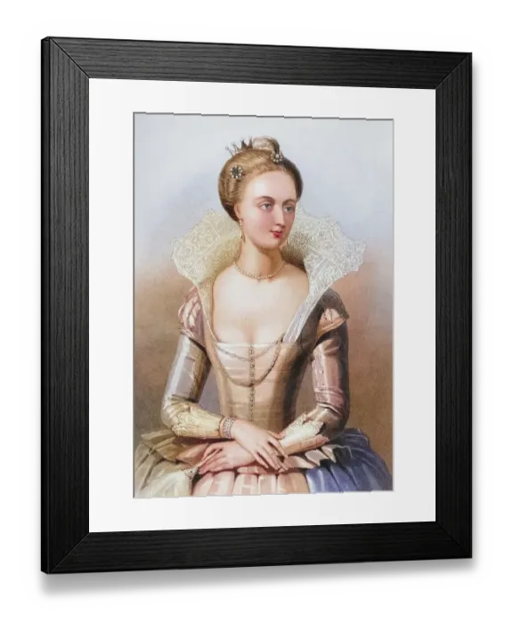 Framed Print : Anne of Denmark, 1574-1619, Queen and wife of King James I of England Framed Print : Anne of Denmark, 1574-1619, Queen and wife of King James I of England