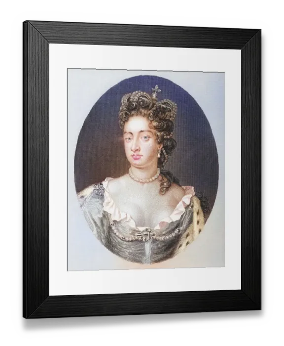 Framed Print : Queen Anne, 1665-1714, Queen of Great Britain from 1702 to 1714