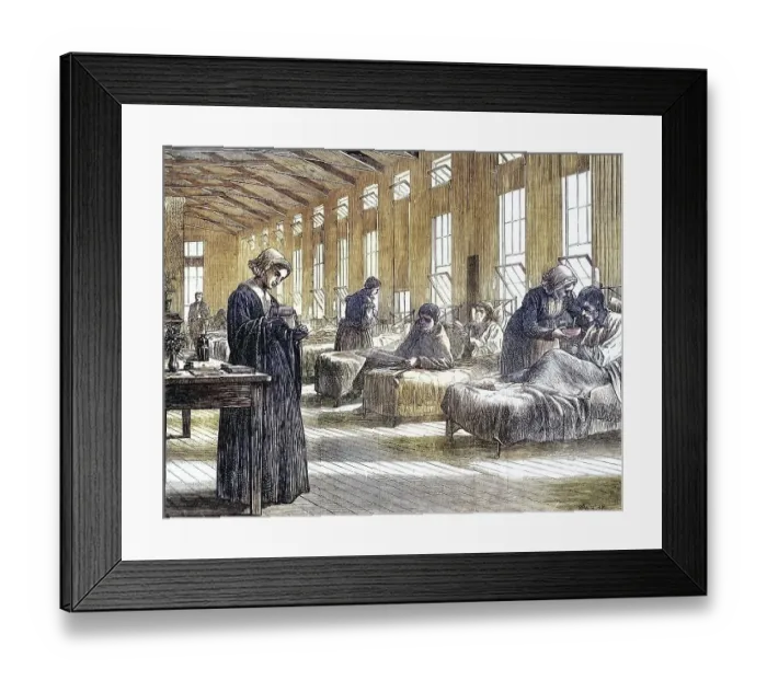 Framed Print : Ward in the smallpox hospital in Hampstead Framed Print : Ward in the smallpox hospital in Hampstead