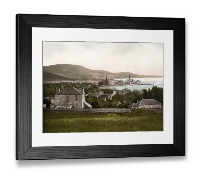 Framed Print : View from Red Road, Largs, town on the Firth of Clyde in North Ayrshire