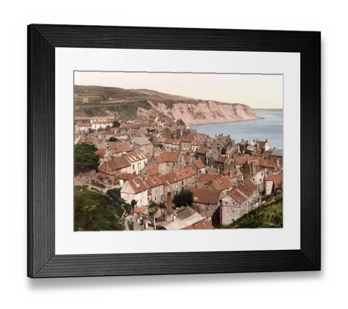 Framed Print : Robin Hood Bay. Whitby, a small town in the English Unitary Authority of North Yorkshire