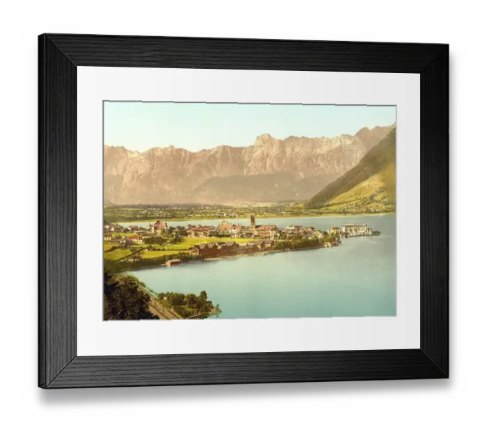 Framed Print : Zell am See, Austria, c. 1890, Historic Framed Print : Zell am See, Austria, c. 1890, Historic