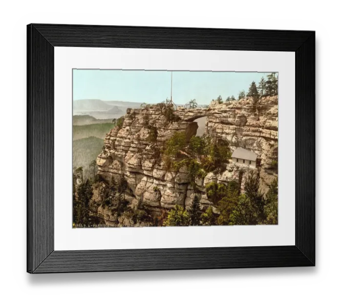 Framed Print : Prebischtor and Kirkelstein, Bohemian Switzerland
