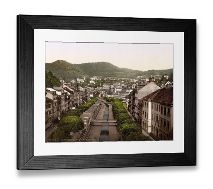 Framed Print : Old and new streets, Karlovy Vary Framed Print : Old and new streets, Karlovy Vary