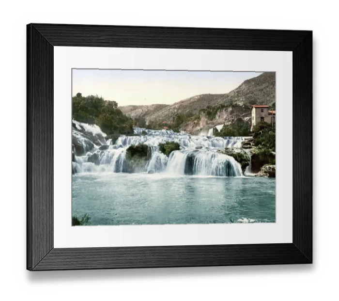 Framed Print : Sebenico, Sibenik, lower falls of the Kerka Framed Print : Sebenico, Sibenik, lower falls of the Kerka