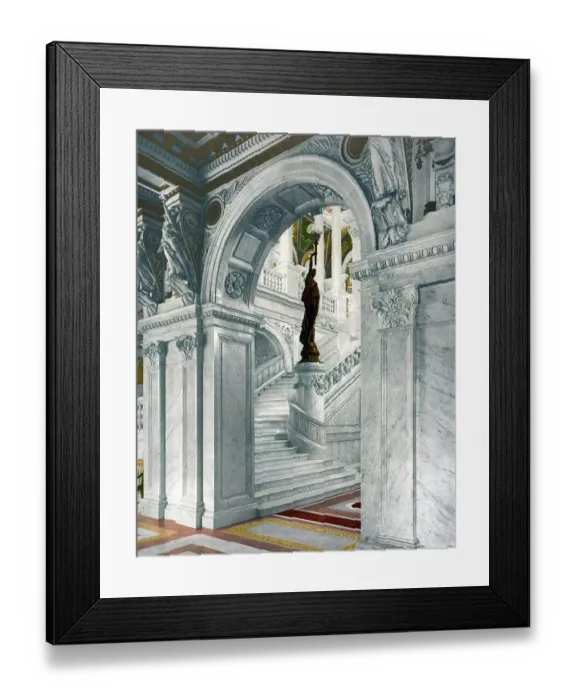 Framed Print : North Staircase, Central Stair Hall Framed Print : North Staircase, Central Stair Hall