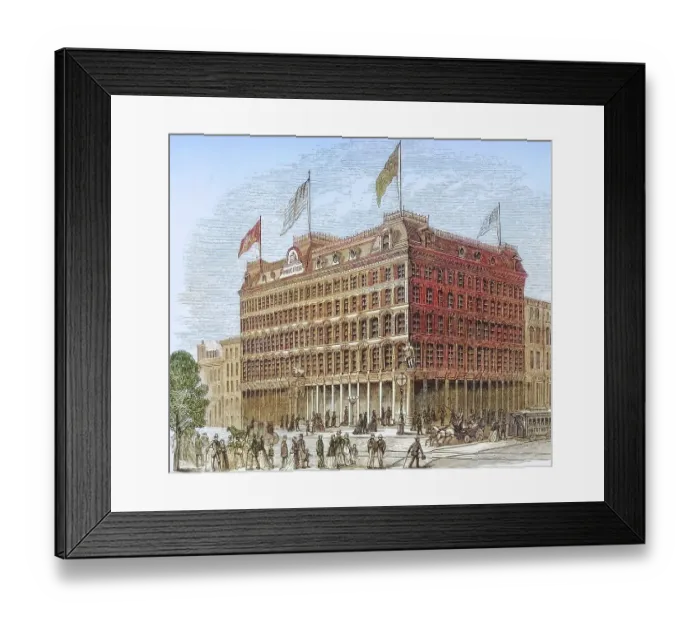 Framed Print : Public ledger building Philadelphia Pennsylvania in the 1870s Framed Print : Public ledger building Philadelphia Pennsylvania in the 1870s