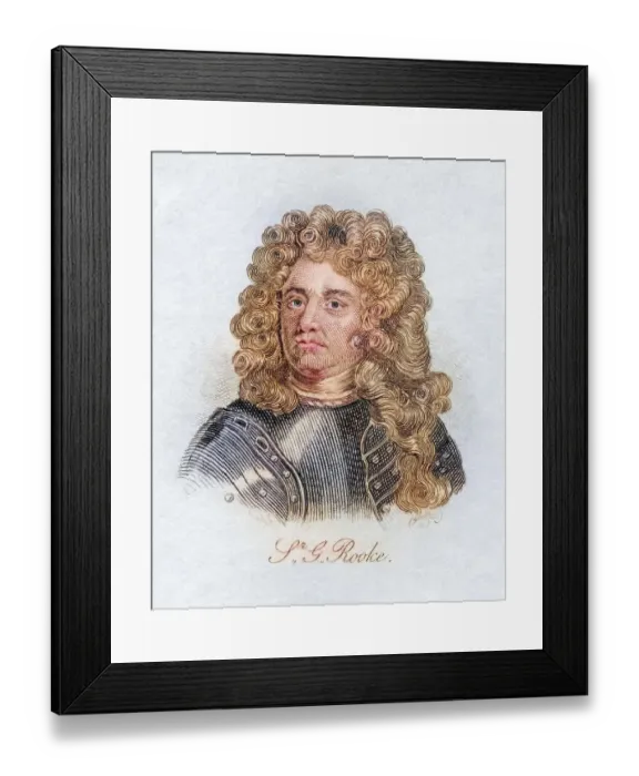 Framed Print : Sir George Rooke 1650, 1709, English naval commander and admiral