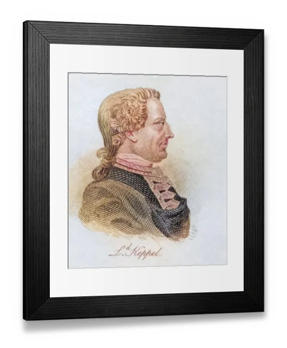Framed Print : Augustus Keppel 1st Viscount Keppel 1725