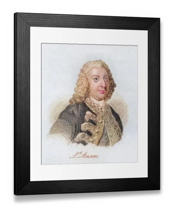 Framed Print : George Anson, 1st Baron Anson 1697 Framed Print : George Anson, 1st Baron Anson 1697