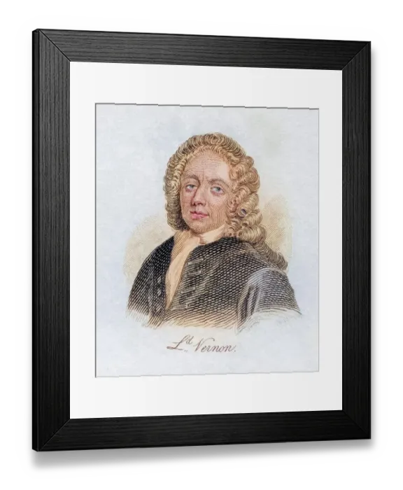 Framed Print : Edward Vernon 1684, 1757, English naval officer Framed Print : Edward Vernon 1684, 1757, English naval officer