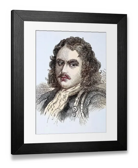 Framed Print : Robert Blake 1599 to 1657, English military commander and admiral
