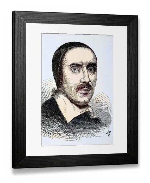 Framed Print : Jeremy Taylor 1613 to 1667 English clergyman and author