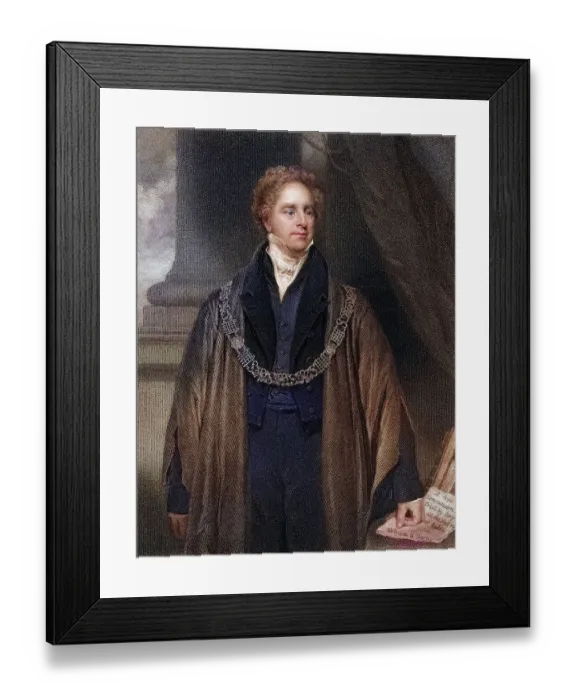 Framed Print : Sir Alexunder Johnston 1775 to 1849 Judge and government reformer in Ceylon