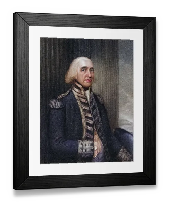 Framed Print : Admiral Richard Howe 1st Earl Howe 1726 to 1799 English Admiral