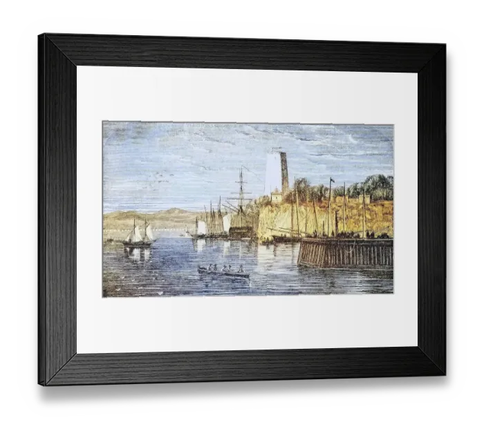 Framed Print : Potomac near Washington America From the Gallery of Geography published London around 1872