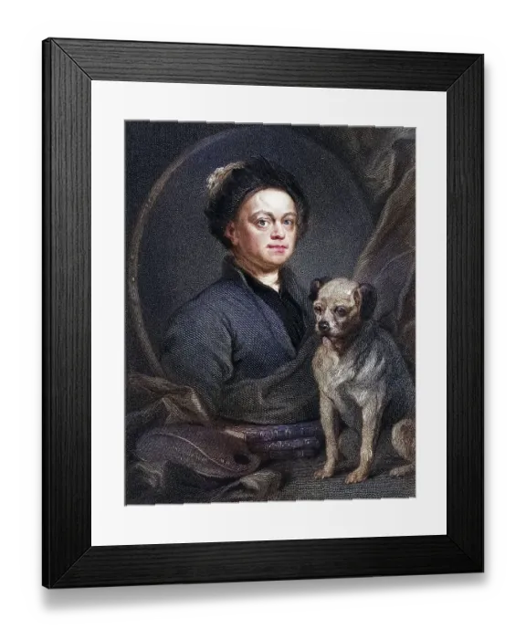 Framed Print : William Hogarth 1697-1764, English artist