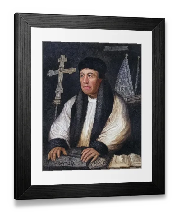Framed Print : William Warham 1450-1532, English pre-Reformation Archbishop of Canterbury