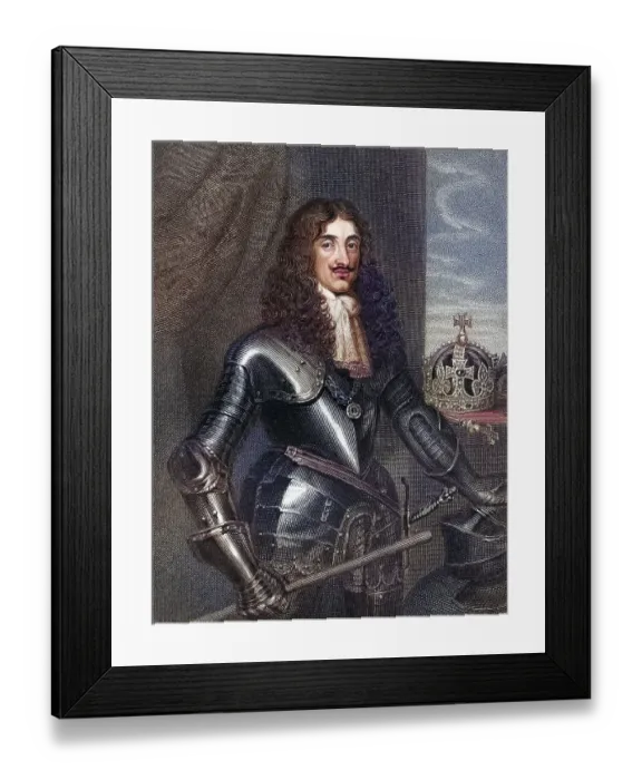 Framed Print : Charles II, also known as The Merry Monarch Framed Print : Charles II, also known as The Merry Monarch