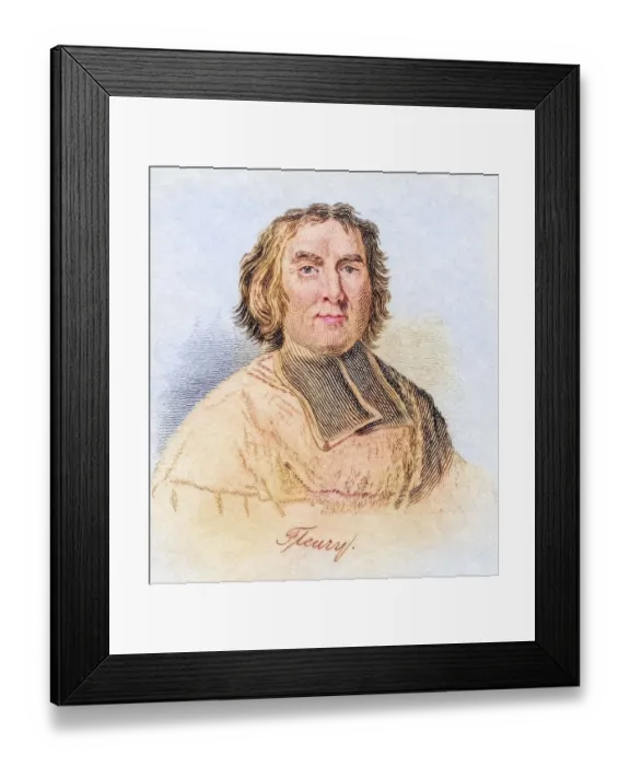 Framed Print : Andre-Hercule Cardinal de Fleury Bishop of Frejus 1653- 1743 French Cardinal from the book Crabbs Historical Dictionary