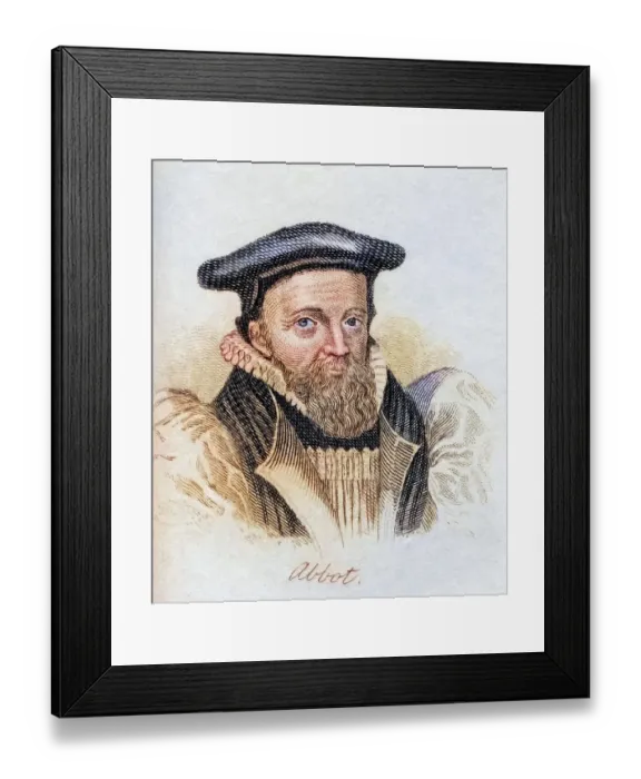 Framed Print : George Abbot 1562-1633 Archbishop of Canterbury from the book Crabbs Historical Dictionary from 1825 Framed Print : George Abbot 1562-1633 Archbishop of Canterbury from the book Crabbs Historical Dictionary from 1825