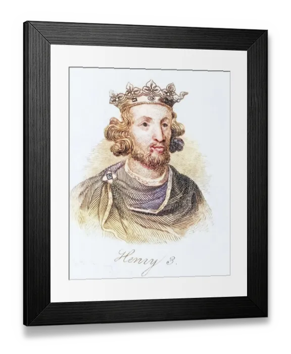 Framed Print : Henry III of England 1207-1272 King of England from the book Crabbs Historical Dictionary from 1825 Framed Print : Henry III of England 1207-1272 King of England from the book Crabbs Historical Dictionary from 1825