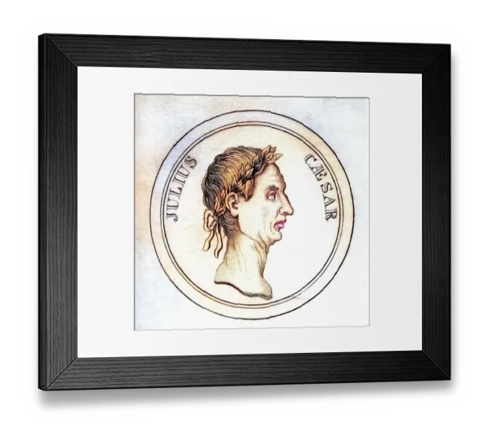 Framed Print : Gaius Julius Caesar 100, 44 BC Roman general