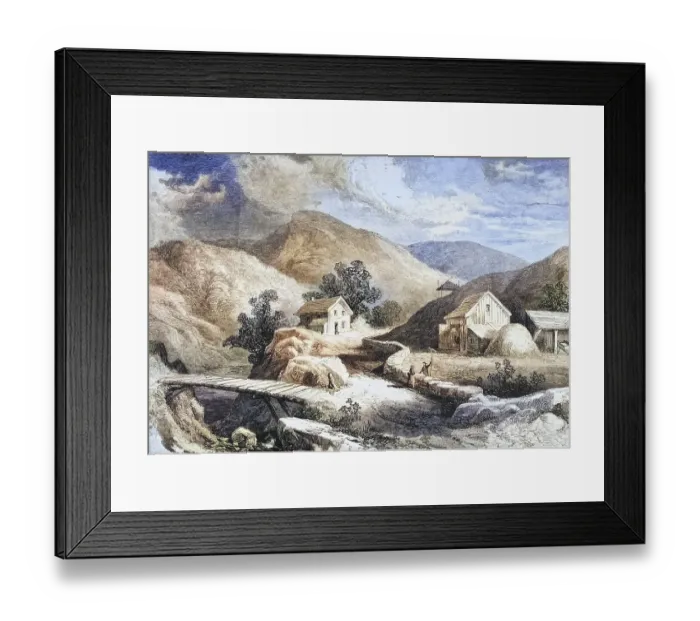 Framed Print : The hills of New England in the 1870s Framed Print : The hills of New England in the 1870s